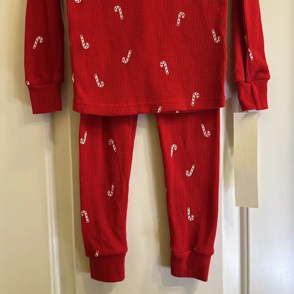 Carter’s Thermal Pajama Set NEW Red Candy Cane Christmas 2pc Set Size 4